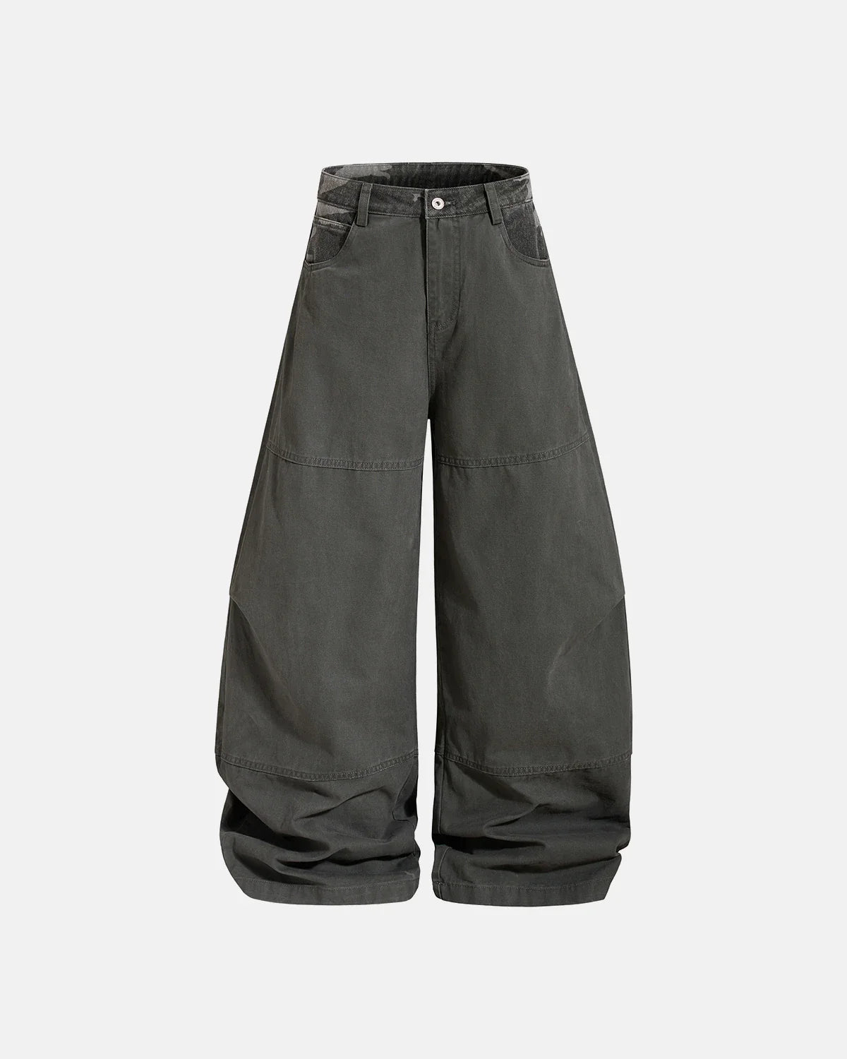 Camo Patchwork Barrel Pants | Inflation Streetwear
