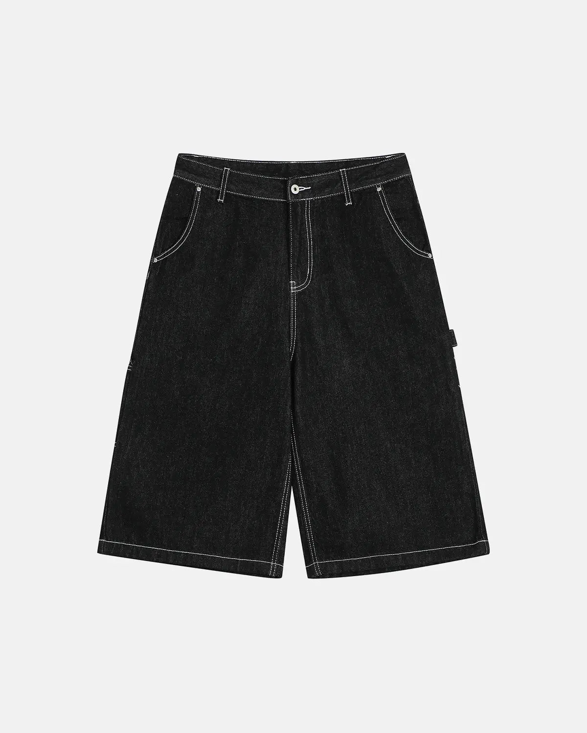 Contrast Stitching Raw Cargo Jorts | Inflation Streetwear