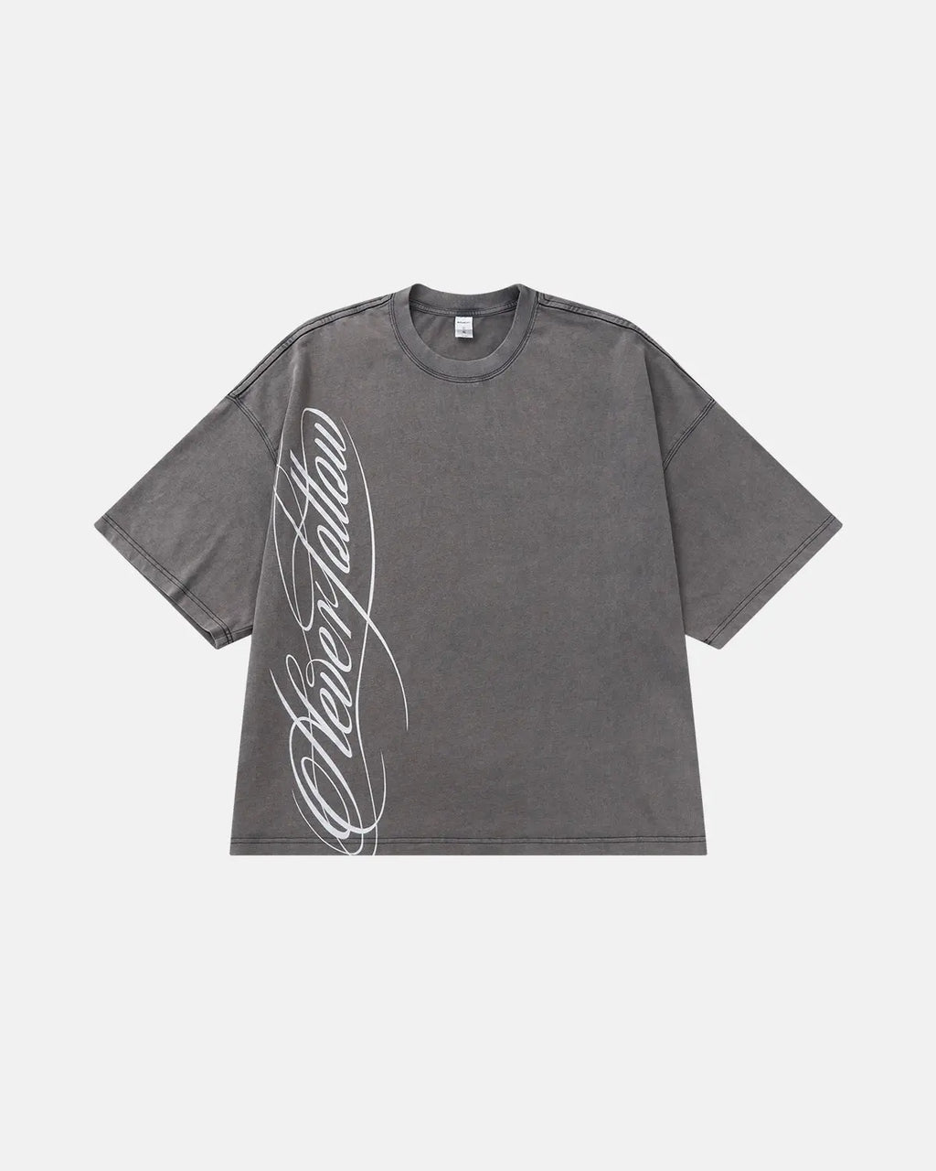 Boxy Script Graphic Washed T-Shirt | Inflation Streetwear