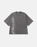 Boxy Script Graphic Washed T-Shirt | Inflation Streetwear