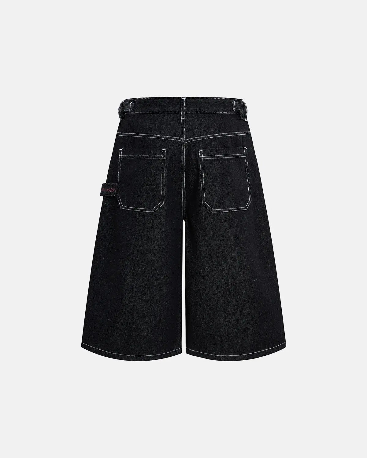 Raw Denim Baggy Jorts with Adjustable Tabs | Inflation Streetwear