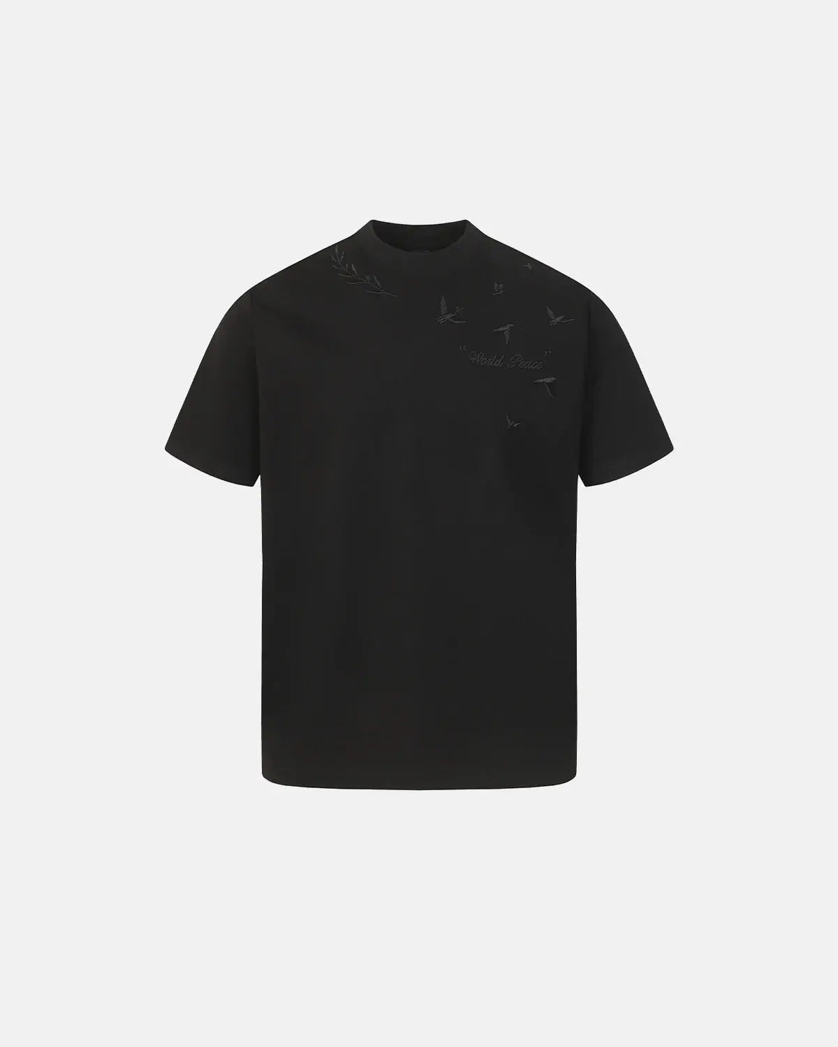 Dove Embroidered Mock Neck T-Shirt | Inflation Streetwear