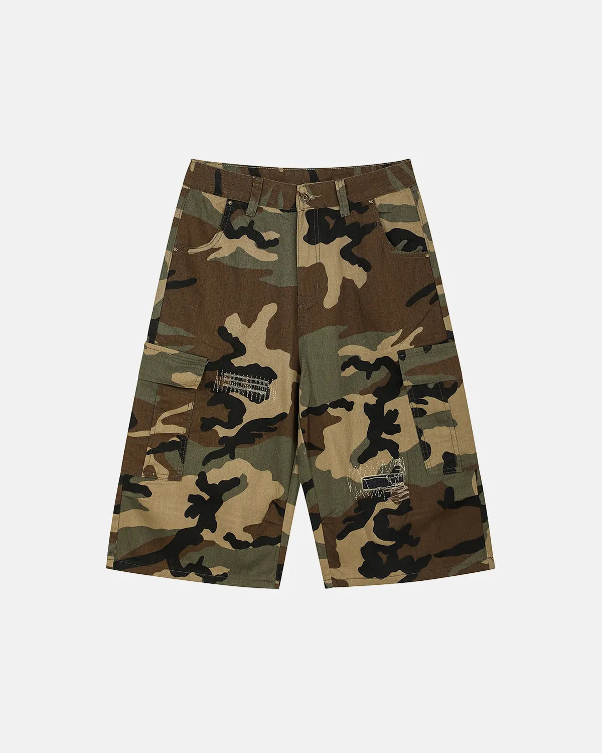 Camo Cargo Longline Shorts | Inflation Streetwear