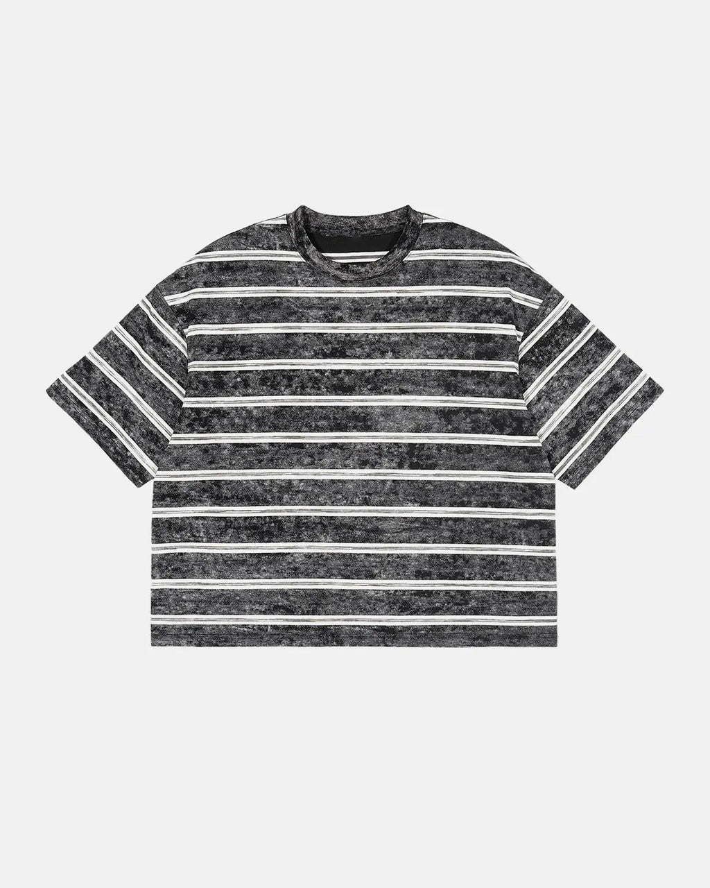Vintage Washed Striped Boxy T-Shirt | Inflation Streetwear