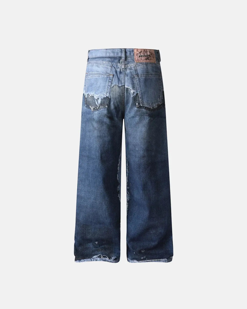 Digital Print Distressed Baggy Jeans | Inflation Streetwear
