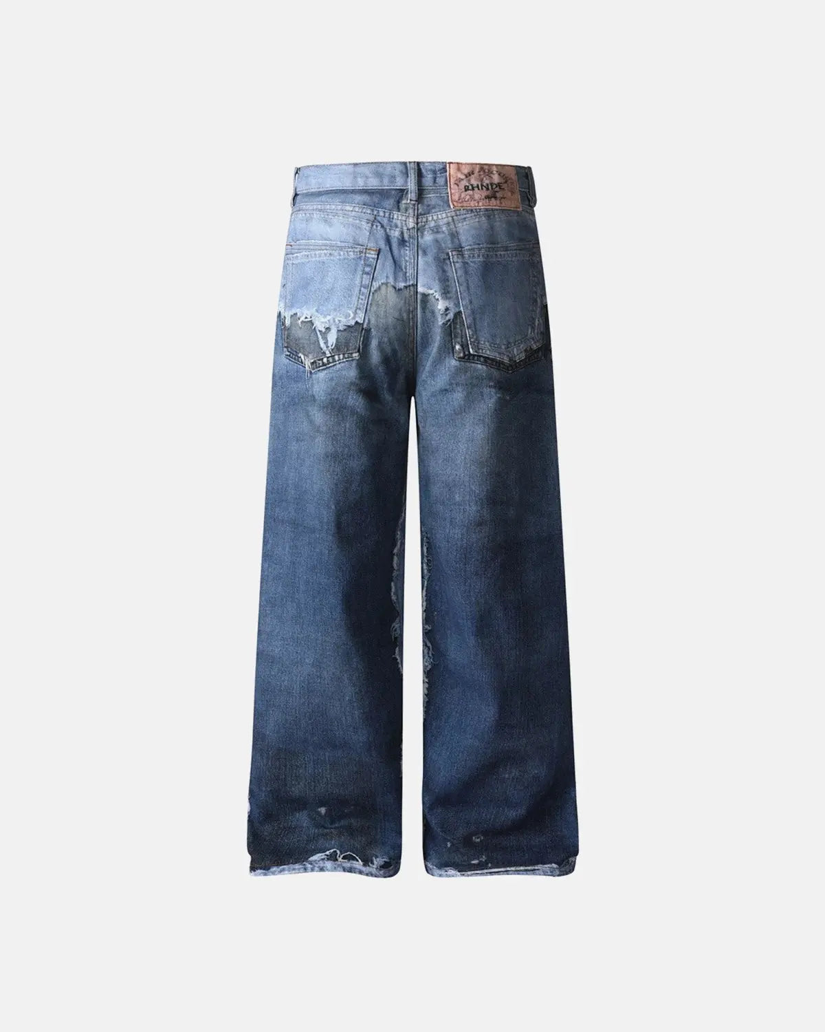 Digital Print Distressed Baggy Jeans | Inflation Streetwear