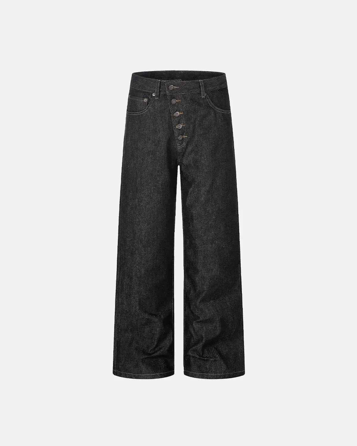 Button Fly Raw Baggy Jeans | Inflation Streetwear