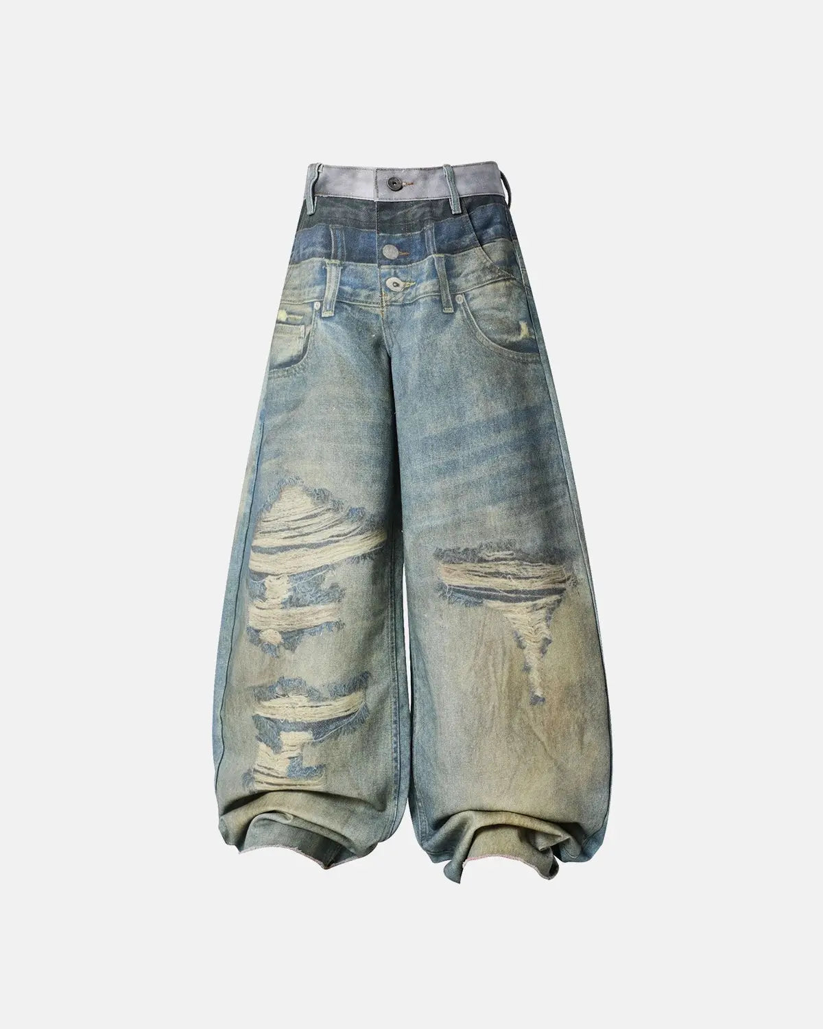 3D Print Multi-Waist Barrel Jeans | Inflation Streetwear