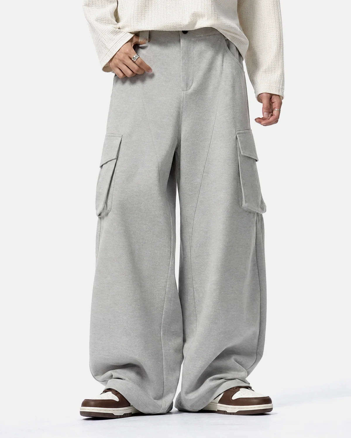 Structured Wide Leg Cargo Pants | Inflation Streetwear