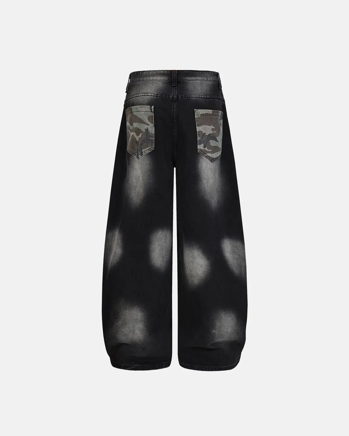 Spray Graphic Camo Barrel Jeans | Inflation Streetwear