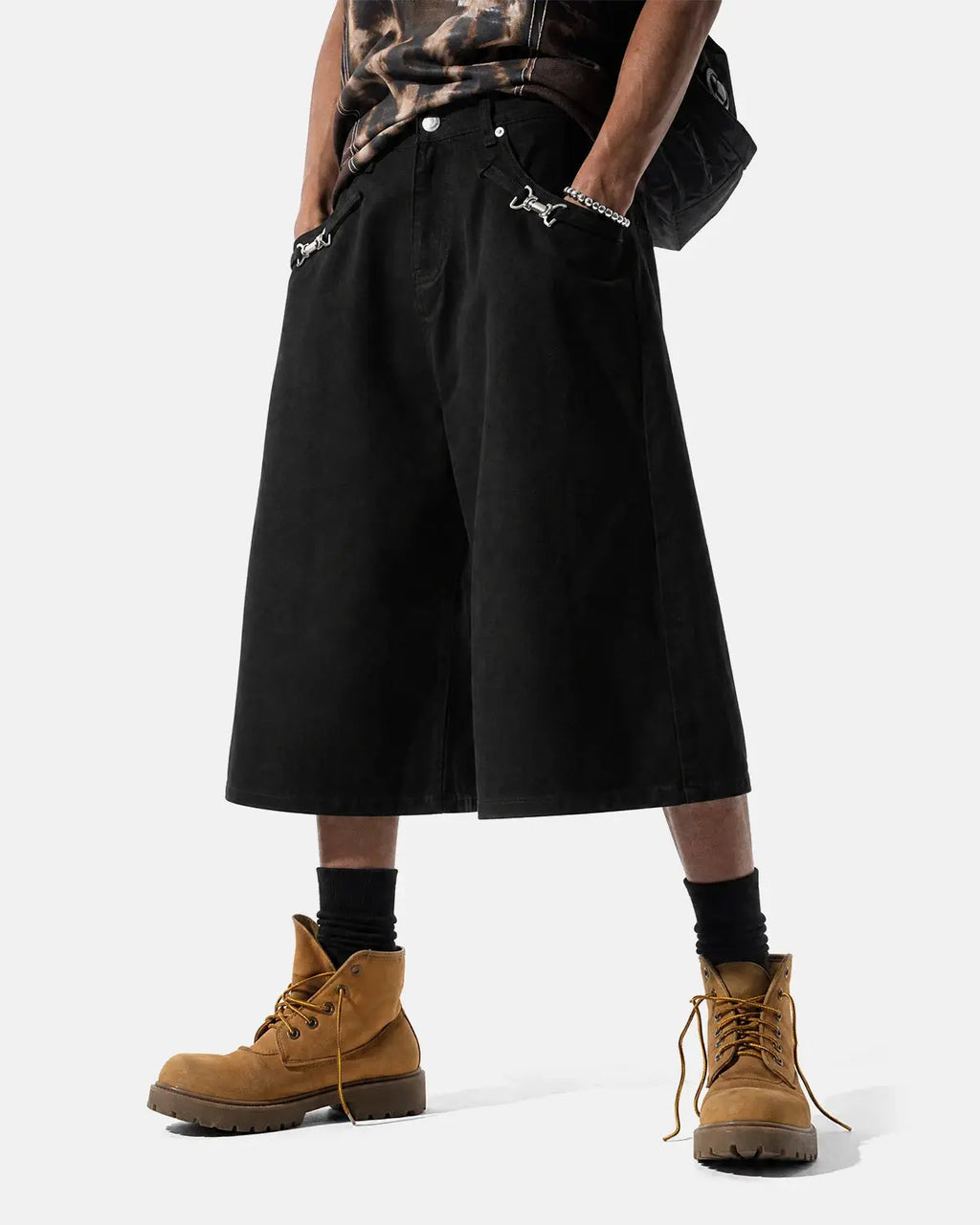 Back Buckle Longline Casual Shorts | Inflation Streetwear