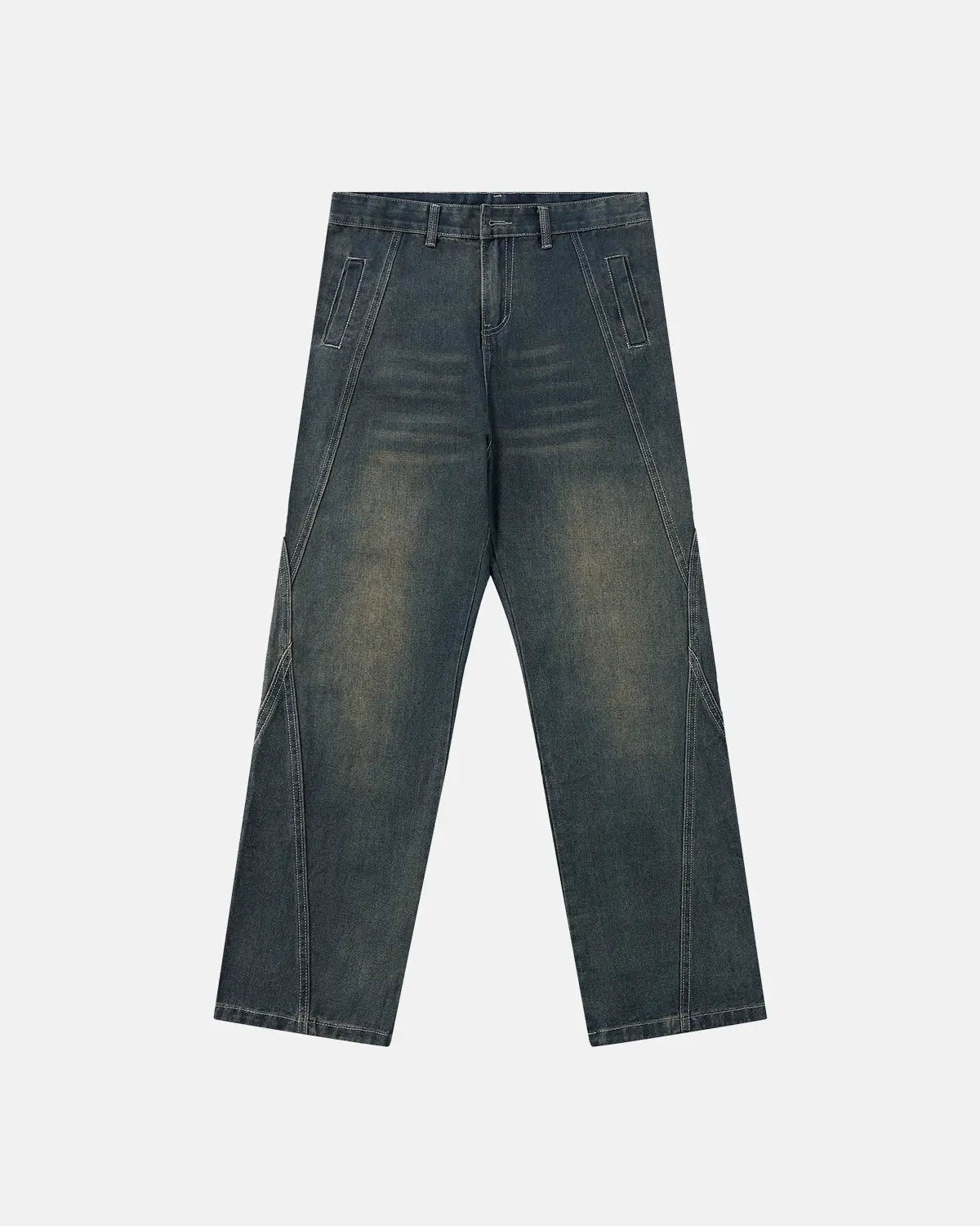 Deconstructed Straight-Leg Jeans | Inflation Streetwear