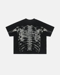 Pink X-Ray Skeleton Boxy T-Shirt | Inflation Streetwear
