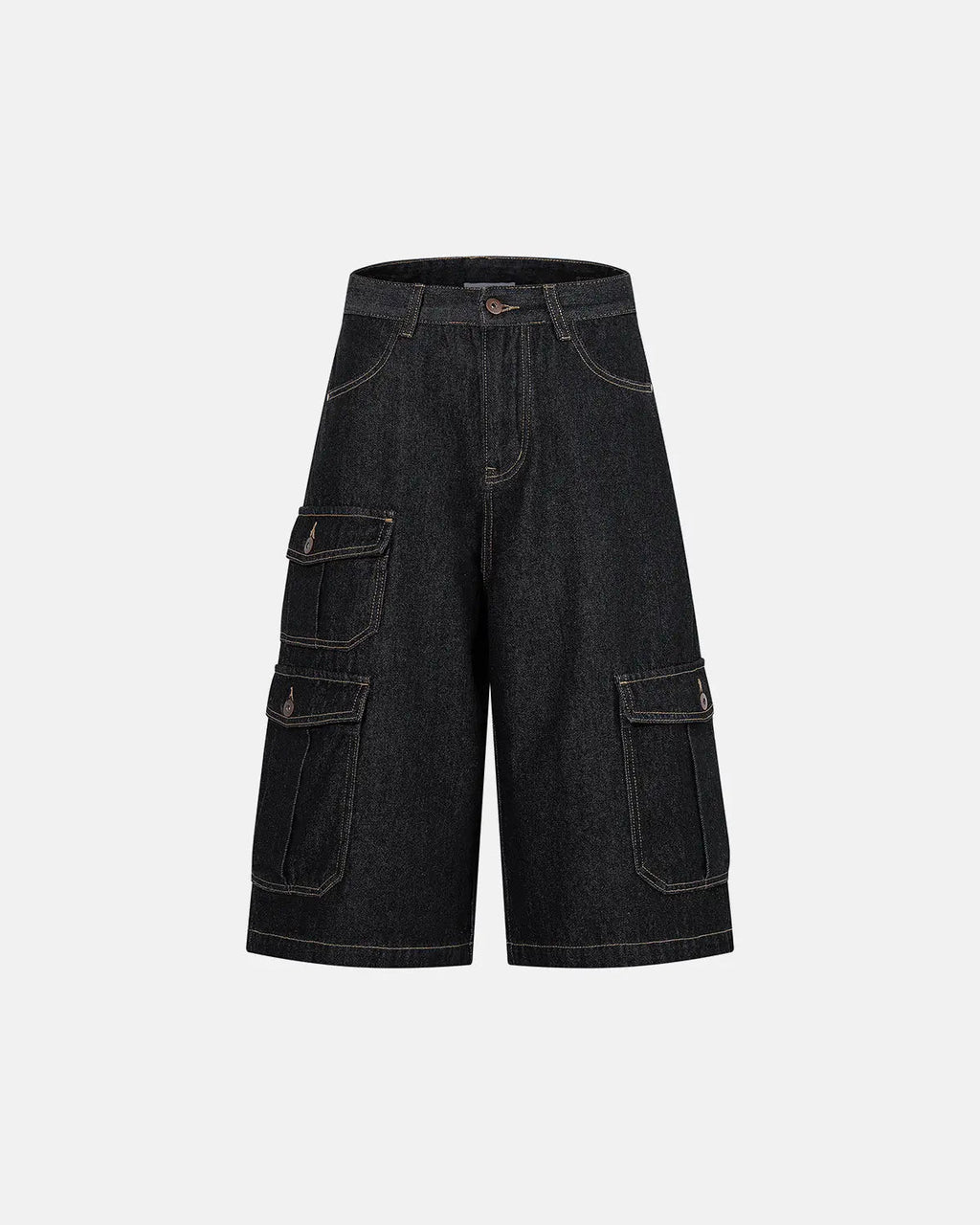 Raw Denim Longline Cargo Jorts | Inflation Streetwear