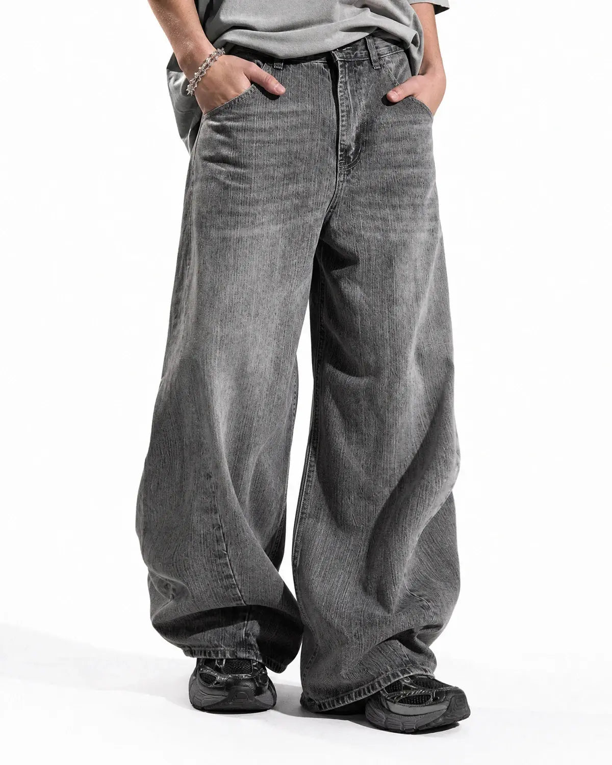Bamboo Weave Barrel Jeans | Inflation Streetwear