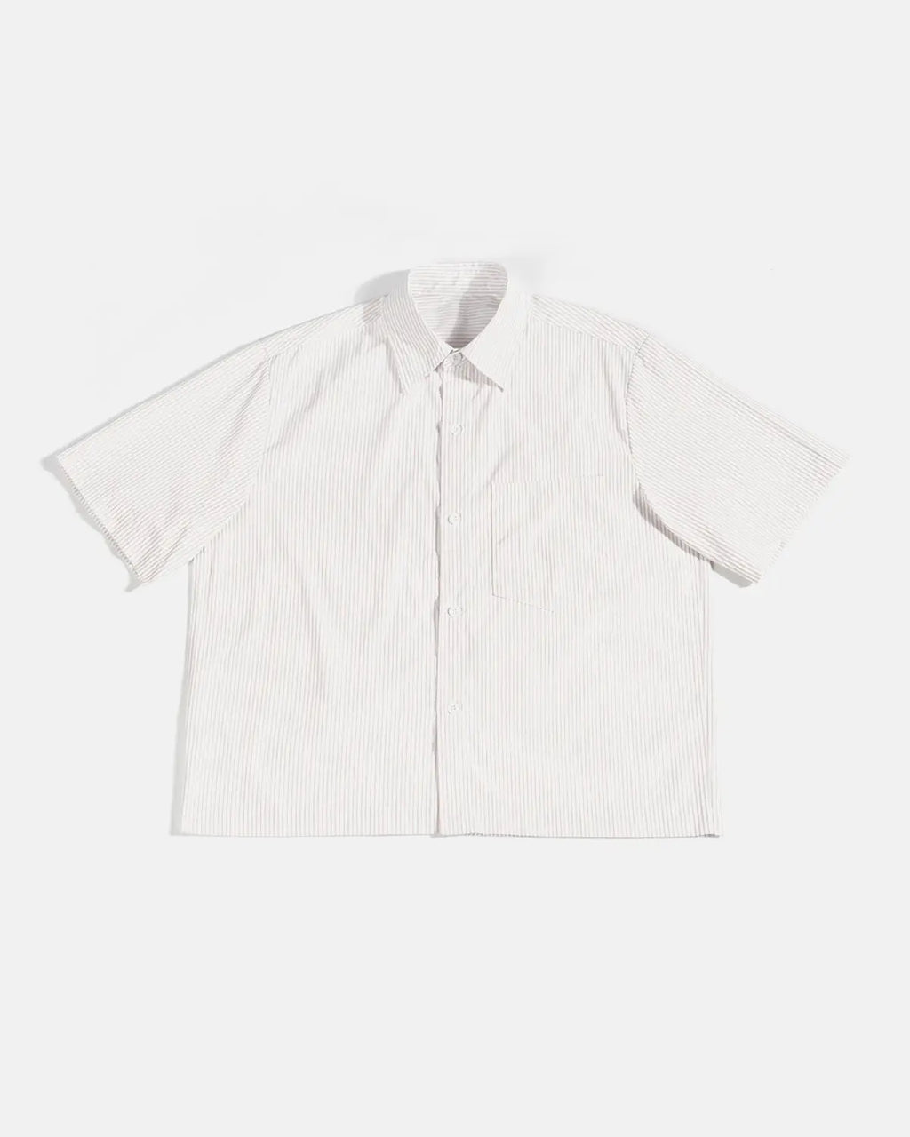 Boxy Striped Short-Sleeve Shirt | Inflation Streetwear