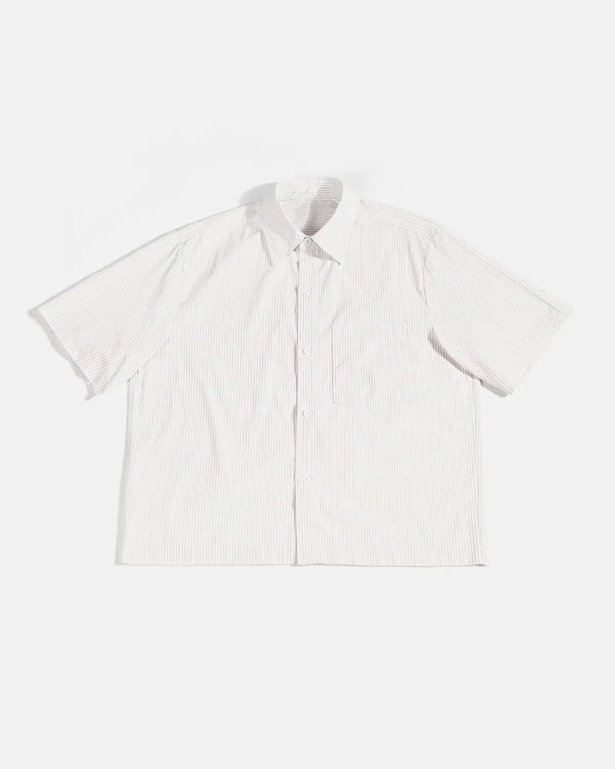 Boxy Striped Short-Sleeve Shirt | Inflation Streetwear