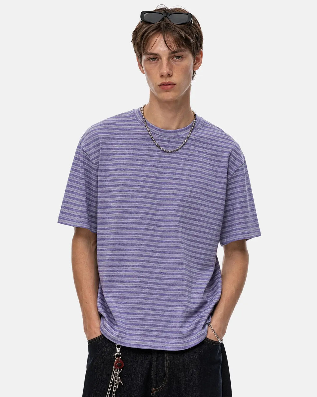 Retro Striped Boxy T-Shirt | Inflation Streetwear