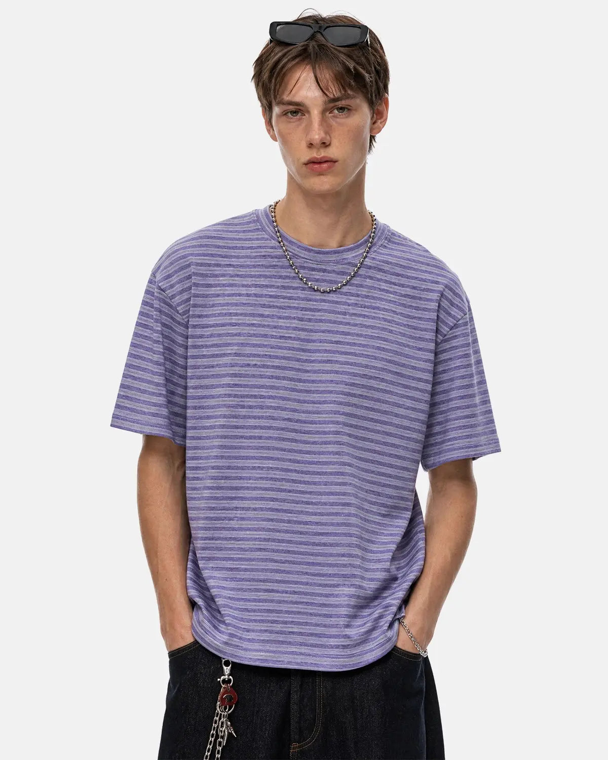 Retro Striped Boxy T-Shirt | Inflation Streetwear