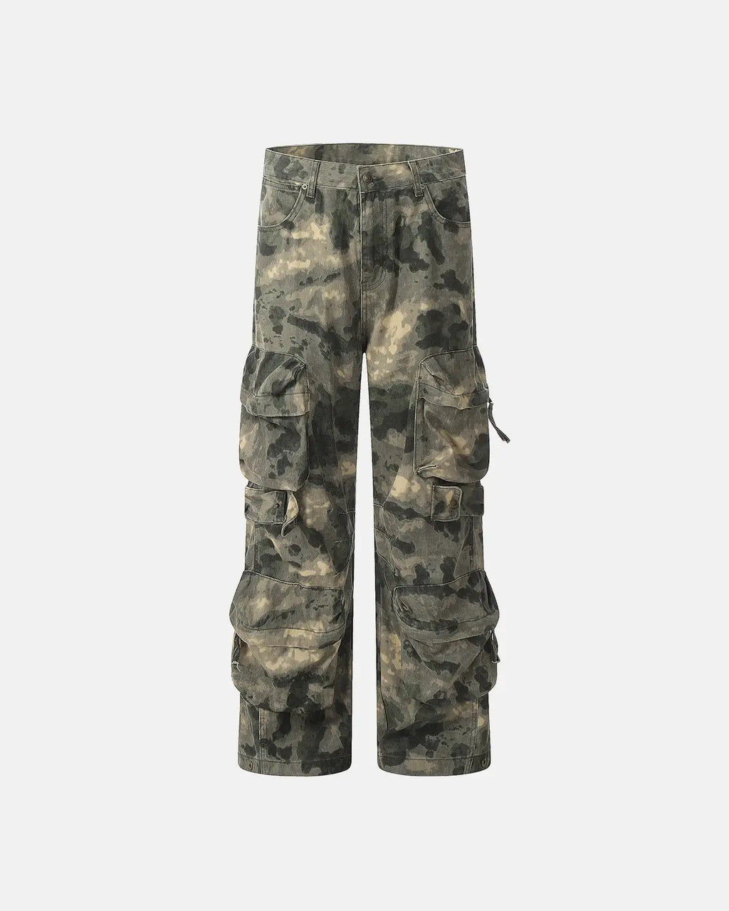 Camo Multi-Pocket Baggy Cargo Pants | Inflation Streetwear