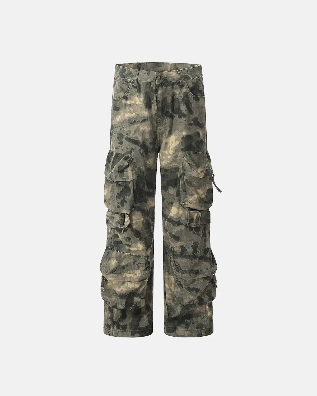 Camo Multi-Pocket Baggy Cargo Pants | Inflation Streetwear