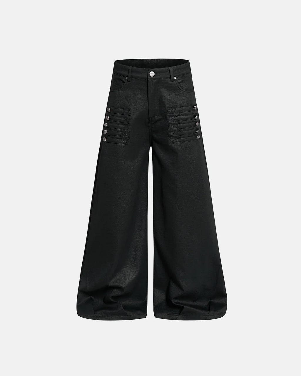 Black Graphic Wide Leg Pants | Inflation Streetwear