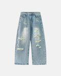 Vintage Wash Distressed Baggy Jeans | Inflation Streetwear