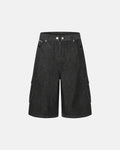 Black Cargo Longline Jorts | Inflation Streetwear