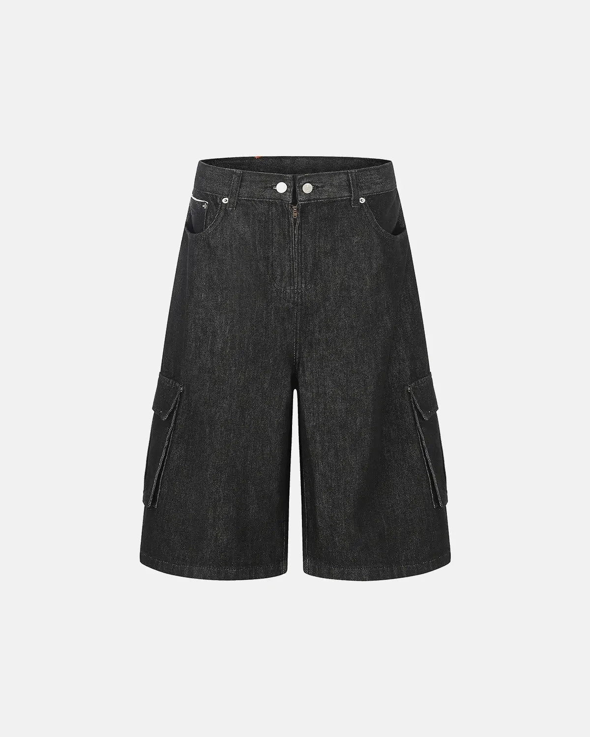 Black Cargo Longline Jorts | Inflation Streetwear
