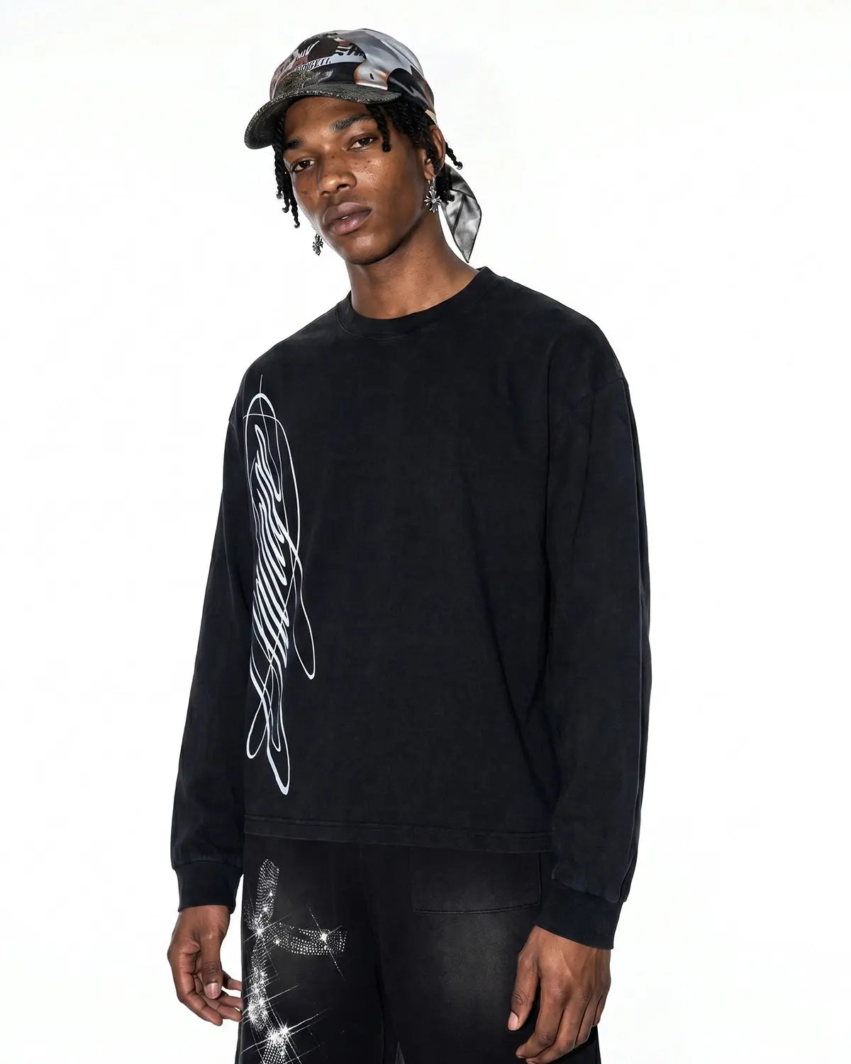 Boxy Script Graphic Washed T-Shirt | Inflation Streetwear