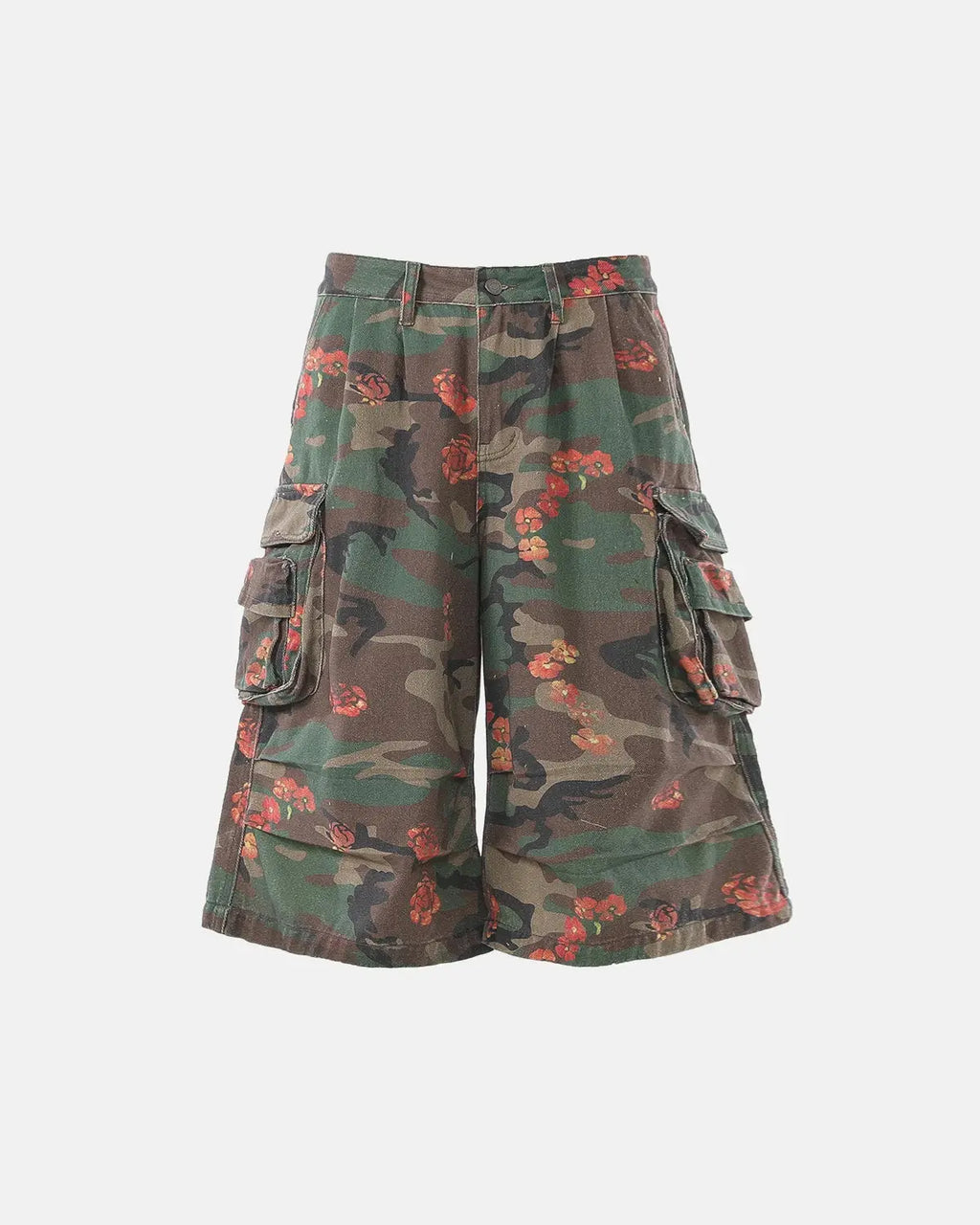 Floral Camo Cargo Longline Shorts | Inflation Streetwear
