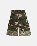 Camo Layered Longline Jorts | Inflation Streetwear