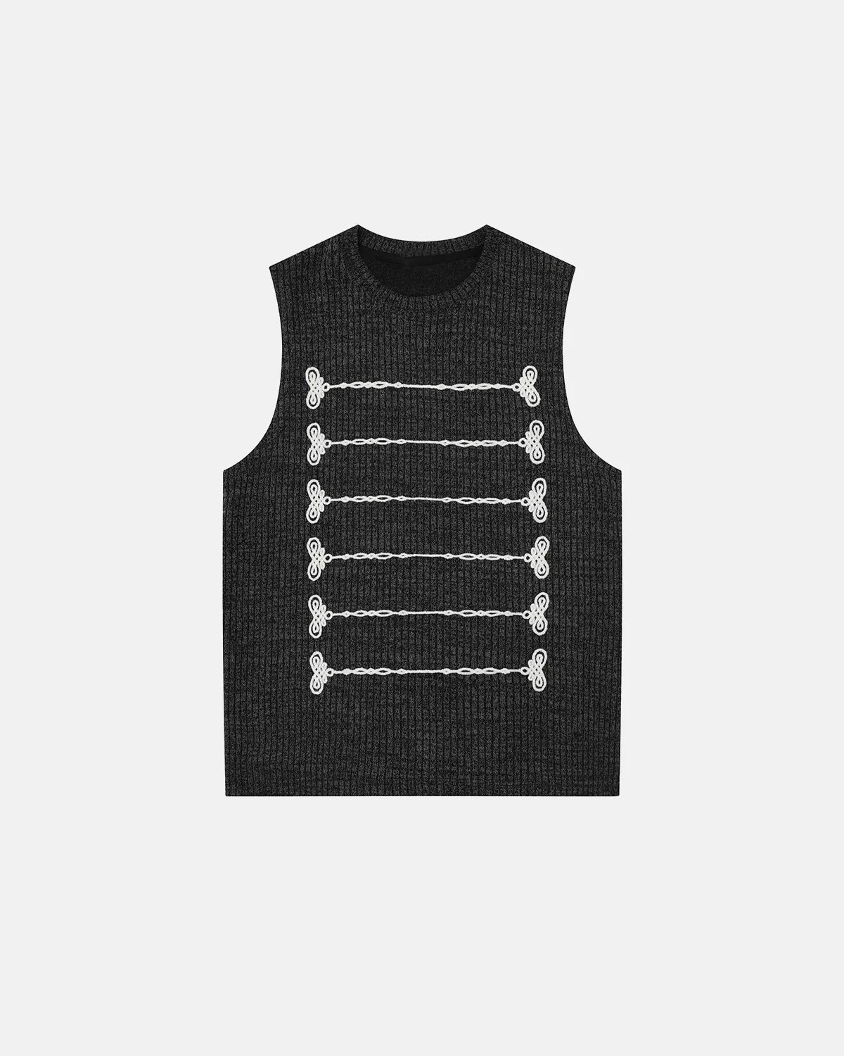 Embroidered Knit Tank Top | Inflation Streetwear