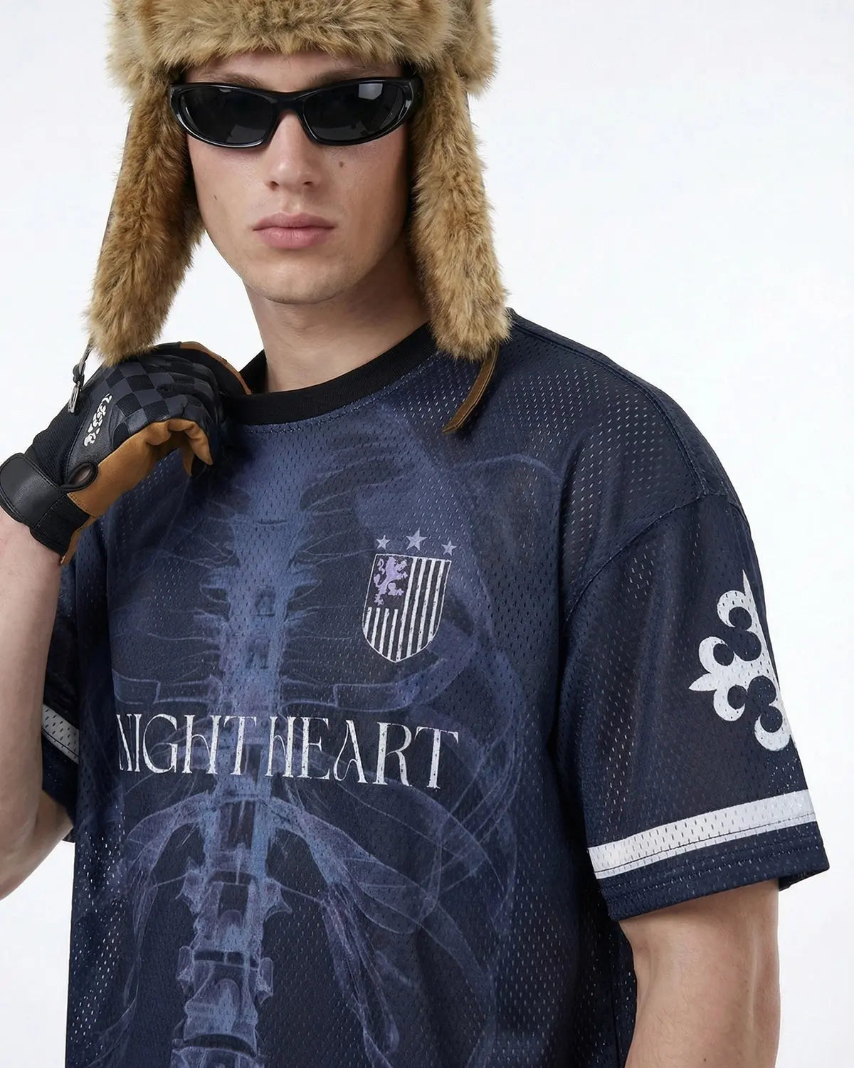 X-Ray Skeleton Graphic Mesh Jersey | Inflation Streetwear