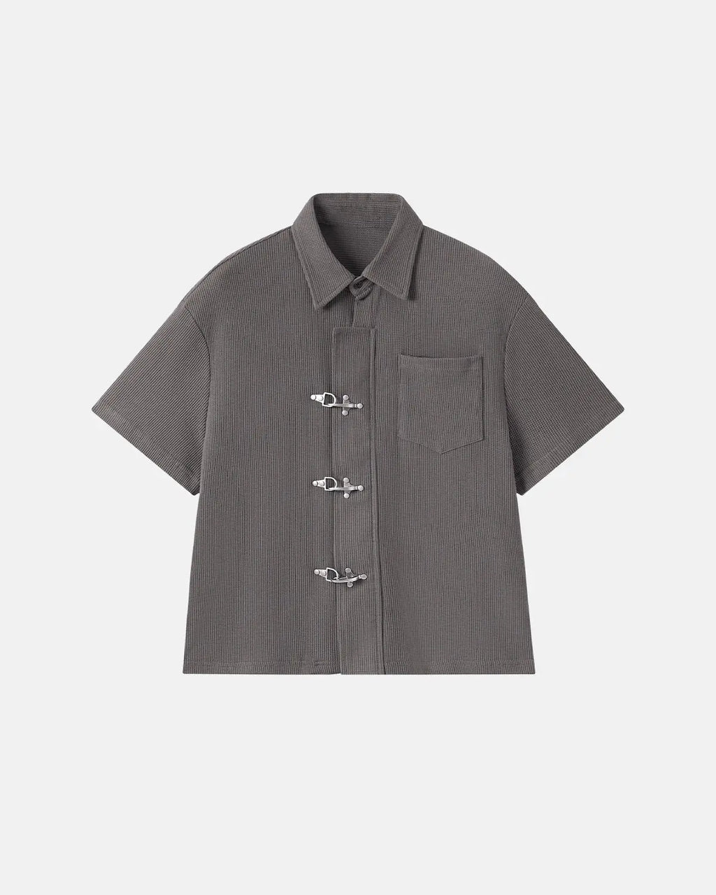 Metal Clasp Waffle Shirt | Inflation Streetwear