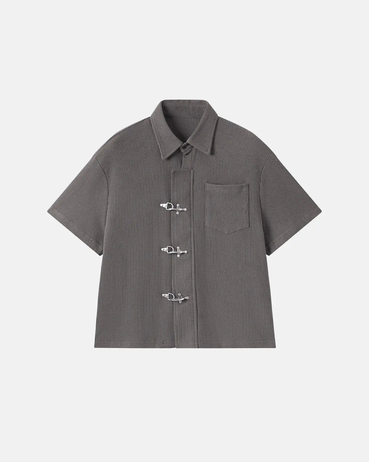 Metal Clasp Waffle Shirt | Inflation Streetwear