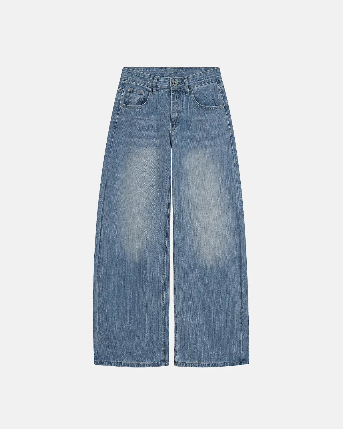 Cross Stud Bamboo Weave Baggy Jeans | Inflation Streetwear