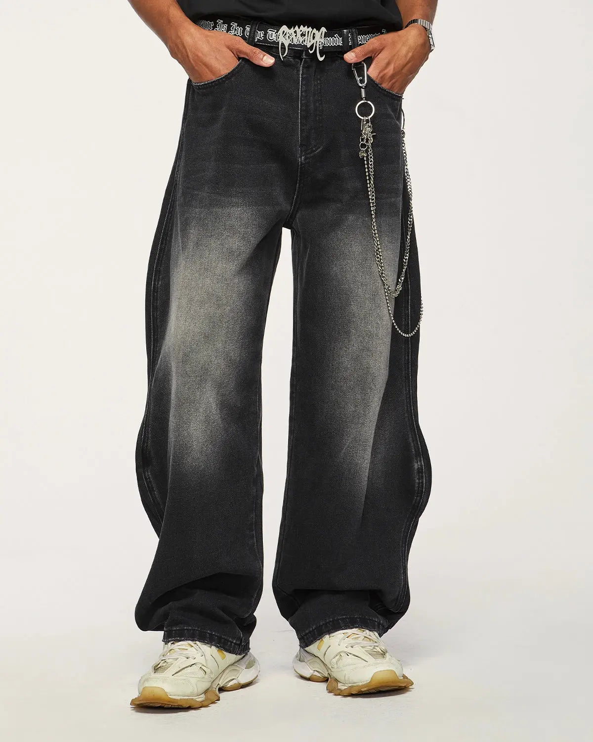 INFLATION Brand Washed Baggy Denim Pants