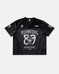 V-Neck Mesh Patchwork Jersey Tee | Inflation Streetwear
