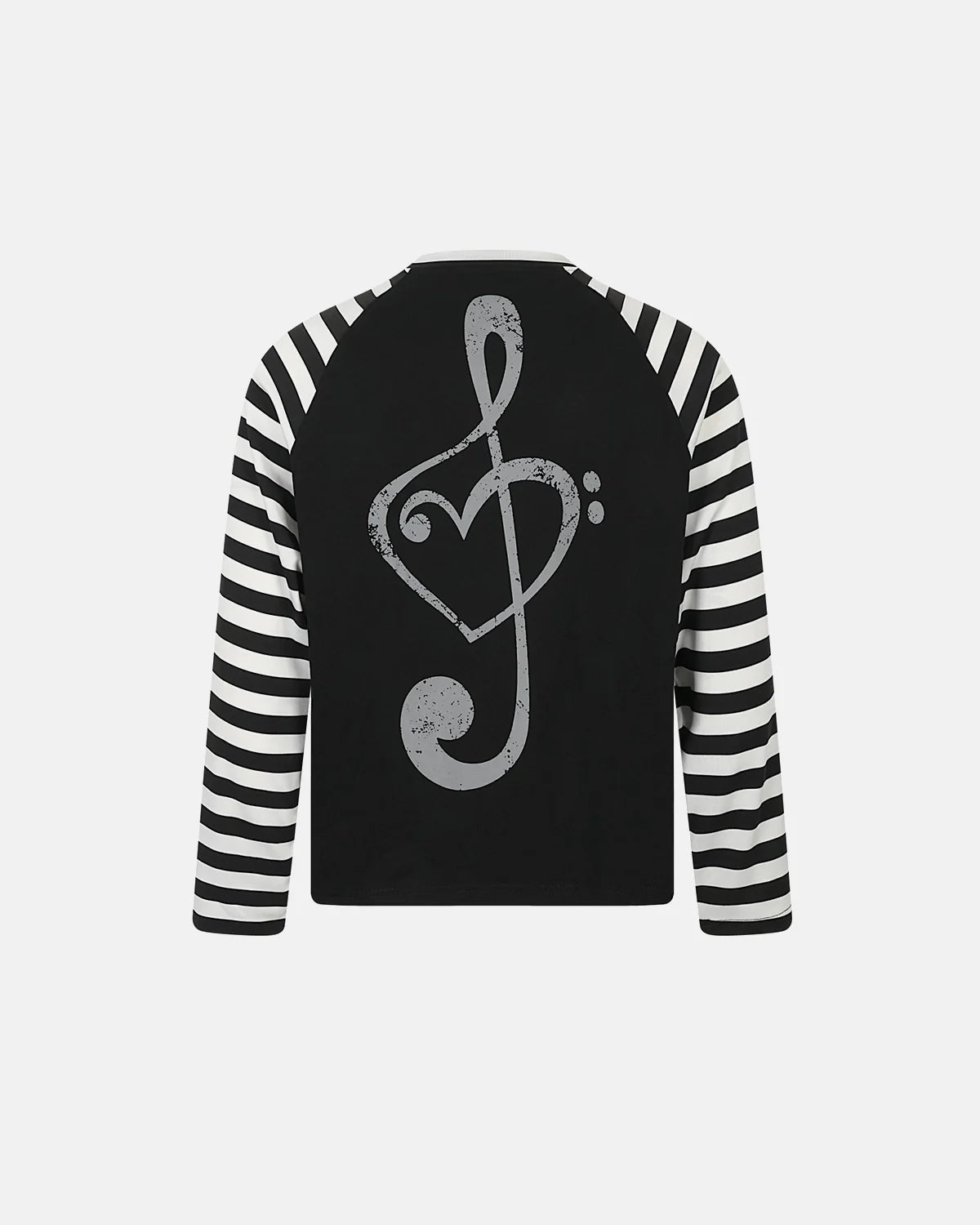 Music Graphic Striped Long Sleeve T-Shirt | Inflation Streetwear