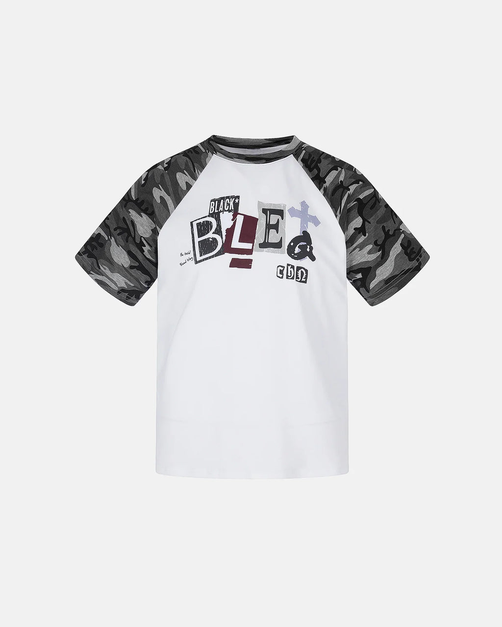 Camo Sleeve Graphic Boxy T-Shirt | Inflation Streetwear