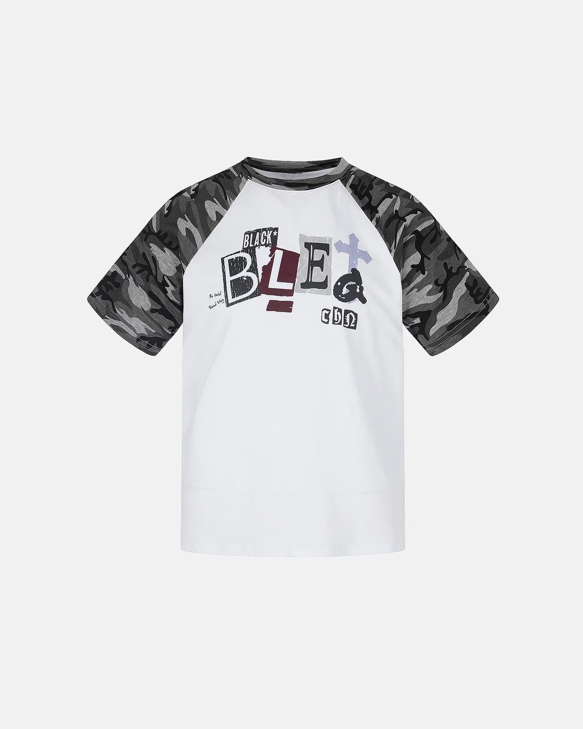 Camo Sleeve Graphic Boxy T-Shirt | Inflation Streetwear