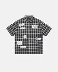 Plaid Sticker Graphic Studded Shirt | Inflation Streetwear