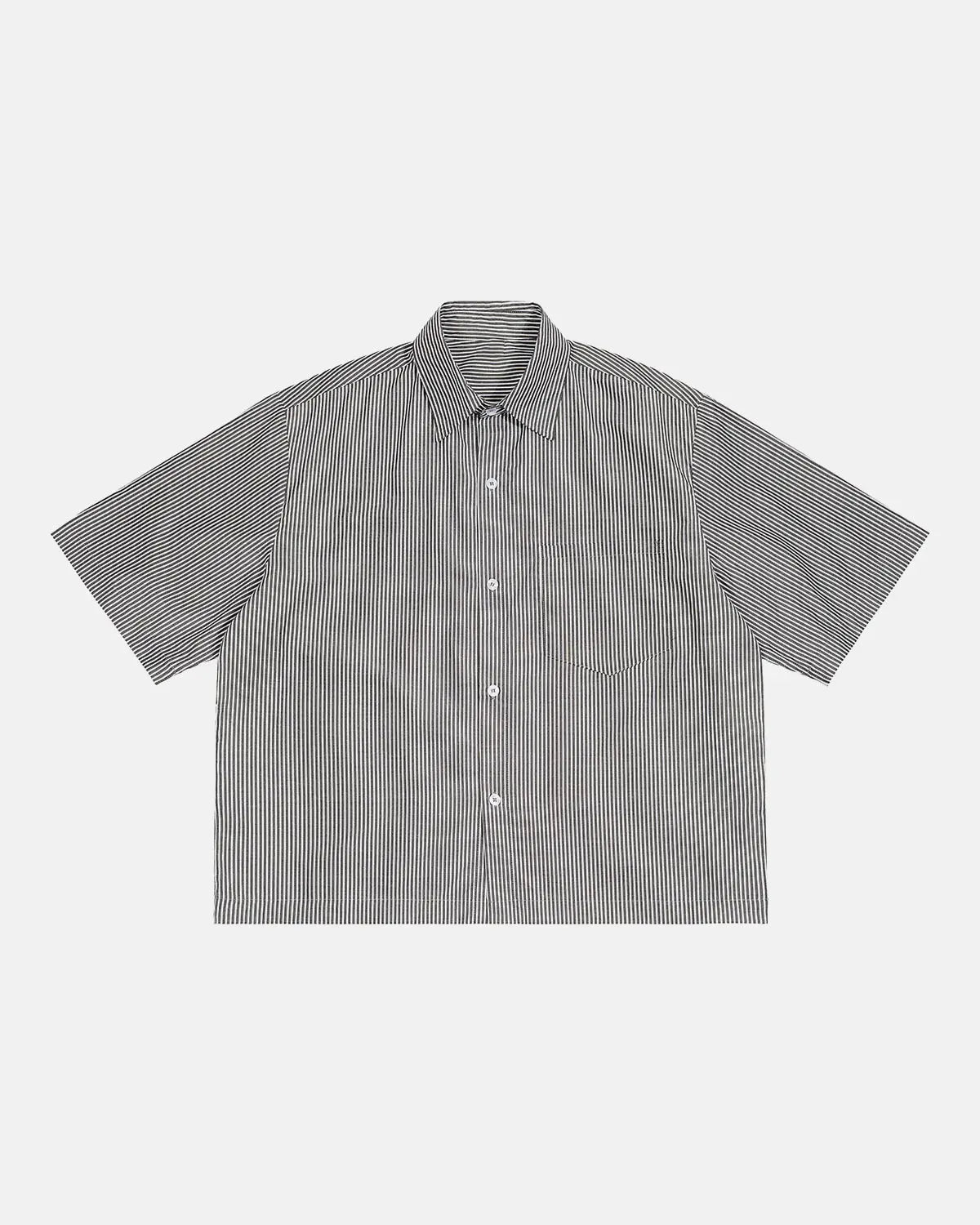 Boxy Striped Short-Sleeve Shirt | Inflation Streetwear