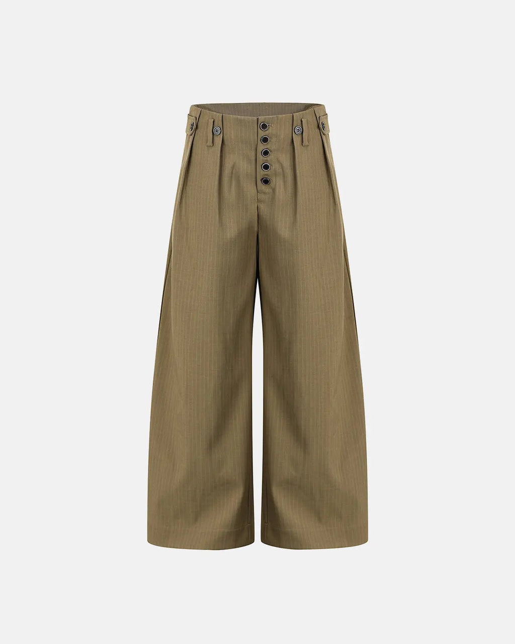 Pinstripe Buttons Barrel Suit Pants | Inflation Streetwear