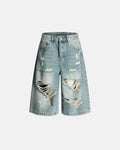 Distressed Longline Jorts | Inflation Streetwear