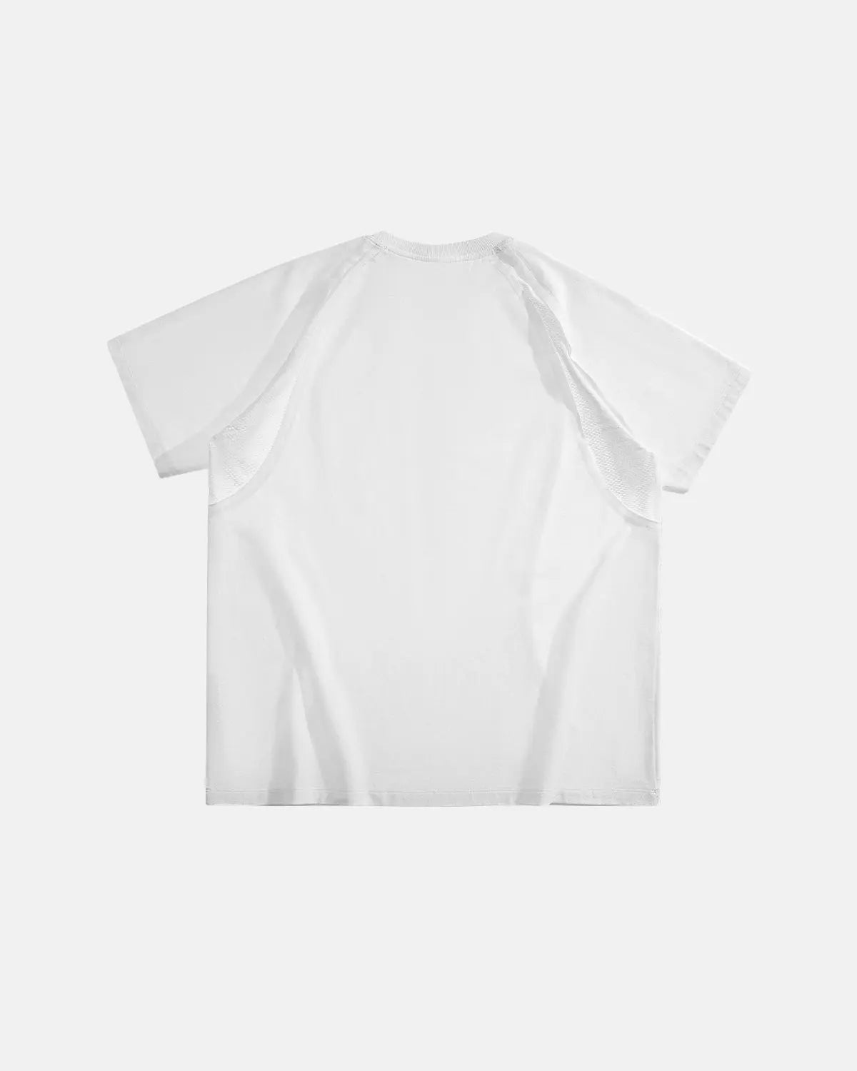 Mesh Patchwork Stitching Embroidered T-Shirt | Inflation Streetwear