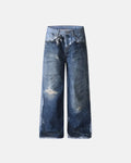 Digital Print Distressed Baggy Jeans | Inflation Streetwear