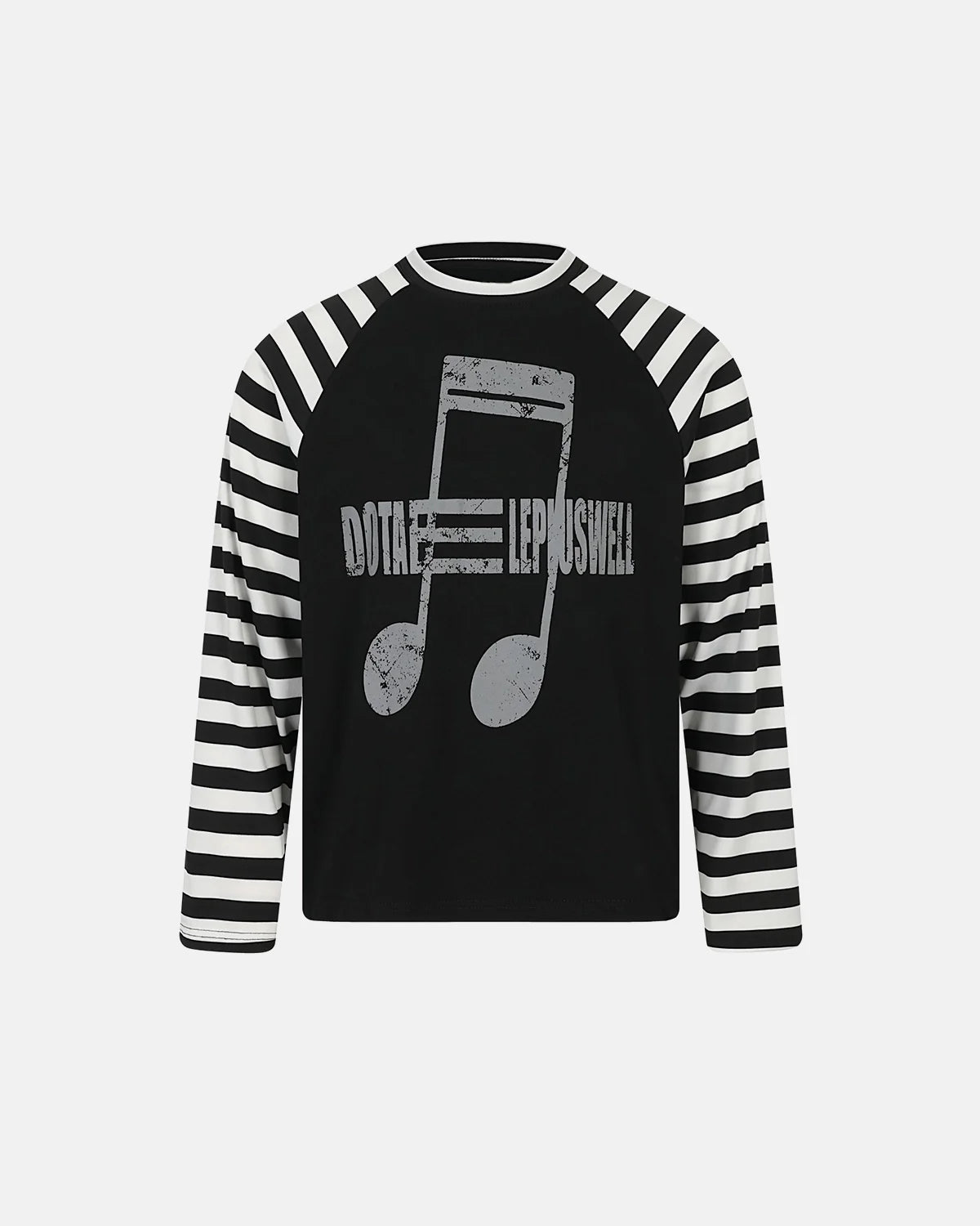 Music Graphic Striped Long Sleeve T-Shirt | Inflation Streetwear