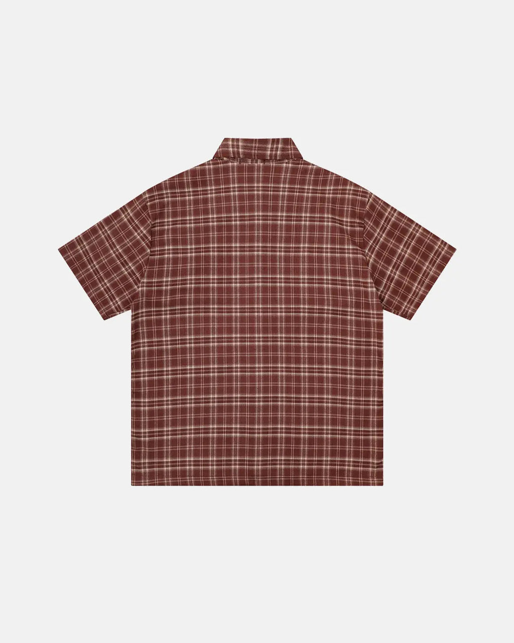 Lettering Embroidery Plaid Shirts | Inflation Streetwear